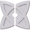 Ekena Millwork Cosmo Architectural Grde PVC Contemporary Ceiling Medallion, Two Piece, 22"OD x 3"ID x 8 1/4"C x 1"P CMP22CM2-03000 - alternate 1
